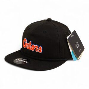 Florida Gators Script Orange 3D Perforated Rope Hat- Black